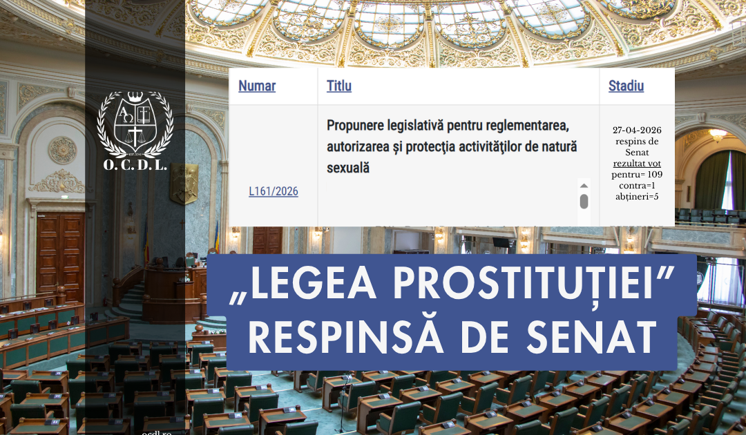 „Legea prostituției” respinsă de Senat